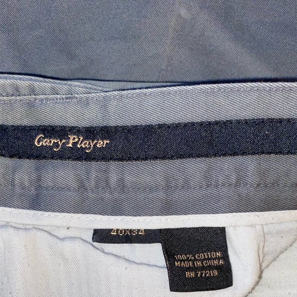 Gary Player Men's 40x 34 Grey  Cotton Pleated Pants.